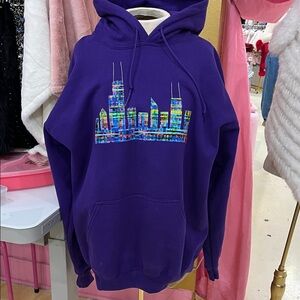 Chicago Purple Skyline Women's Hoodie